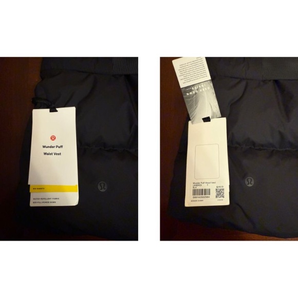 Lululemon Wunder Puff Waist Vest (Size 4) Black NWT - Picture 8 of 9